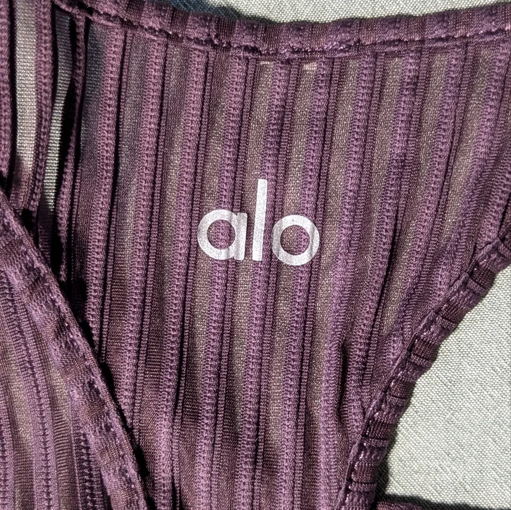 ALO Yoga Purple Striped A-Line Skirt